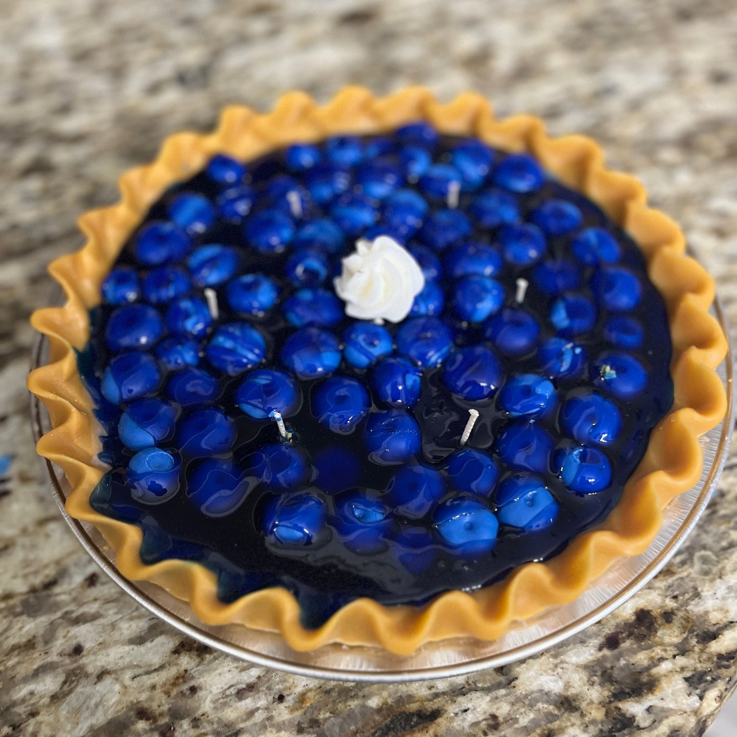 LARGE Blueberry Pie Candle- 9”