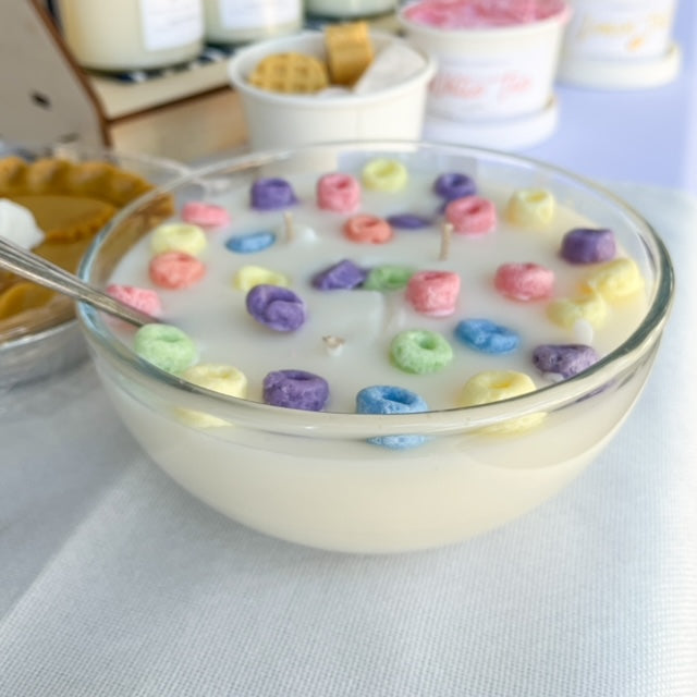 Fruity Loops Cereal Bowl Candle